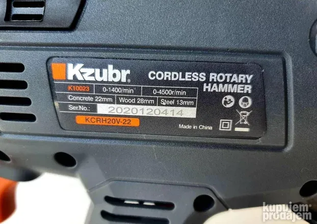 Aku hilti - bušilica KZUBR 20V (4.0 Ah)