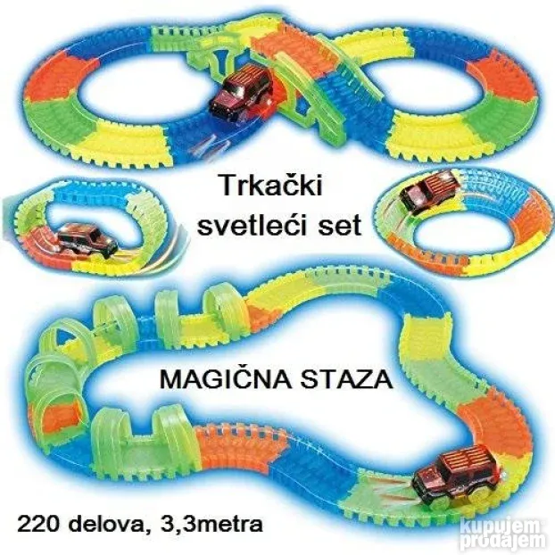 MAGIČNA staza  SVETLEĆI trkački set