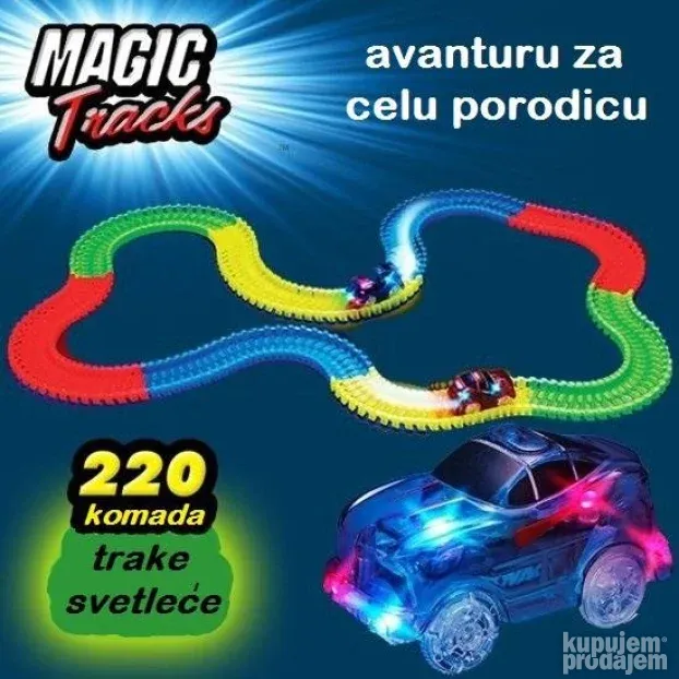 MAGIČNA staza  SVETLEĆI trkački set