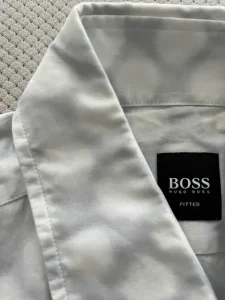 Sivo bela tufnasta kosulja (L) Hugo Boss - Made in Italy