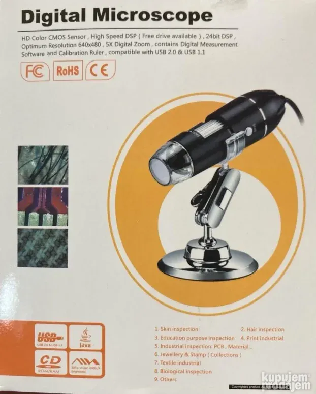 USB mikroskop digitalni mini prenosivi sa stalkom veliki zum