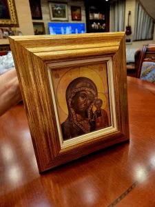 Blagoslov Bogorodice Kazenske, ikona na drvetu, uramljena,24