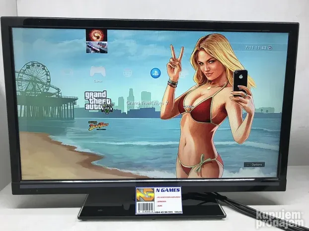 PS3 Slim + ONLINE / 120gb - 10 igre + GTA V / 2004A