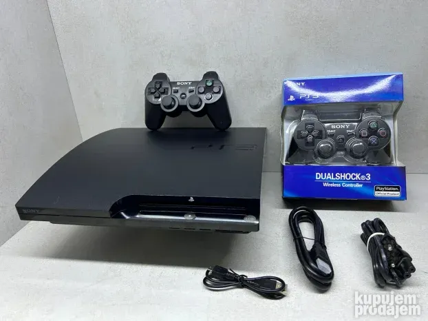 PS3 Slim + ONLINE / 120gb - 10 igre + GTA V / 2004A