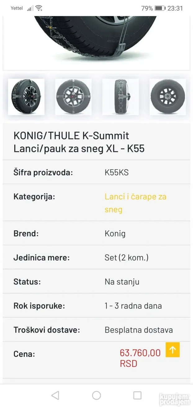 Adapteri za pauk lance za sneg