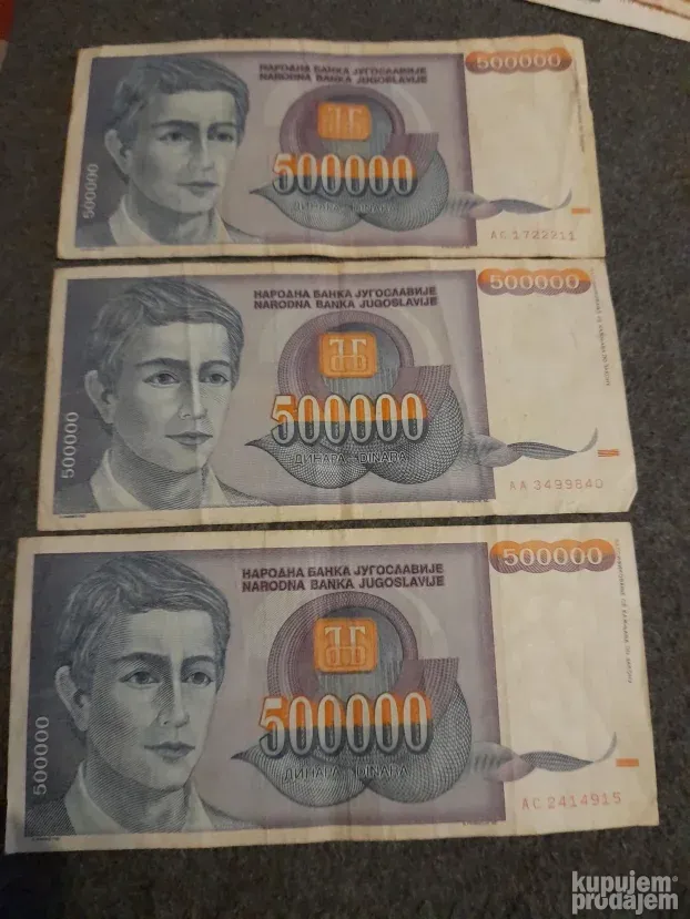 500000 1993 3 komada