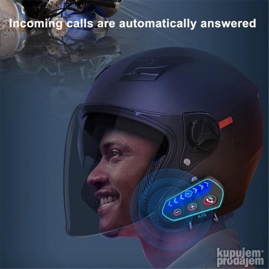 Bluetooth komunikator A10 za kacigu full face