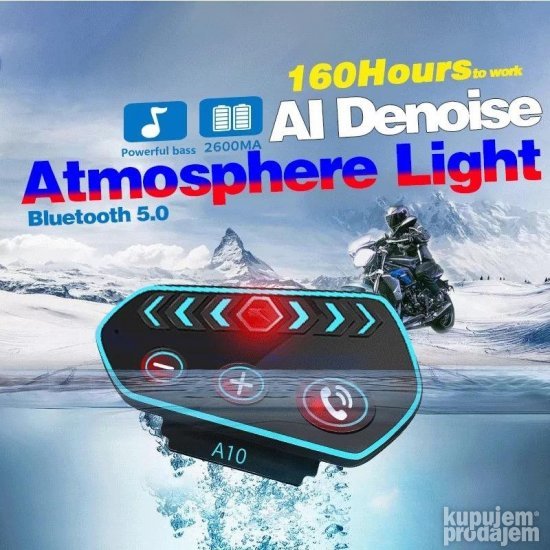 Bluetooth komunikator A10 za kacigu full face