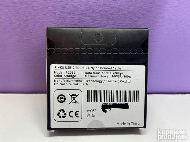 RINKU RC062 USB-C & USB-C 3.2 Thunderbolt 3&4 20 Gbps 100W