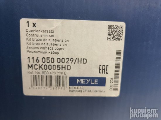 Komplet spone, vešanje točkova MEYLE 116 050 0029/HD
