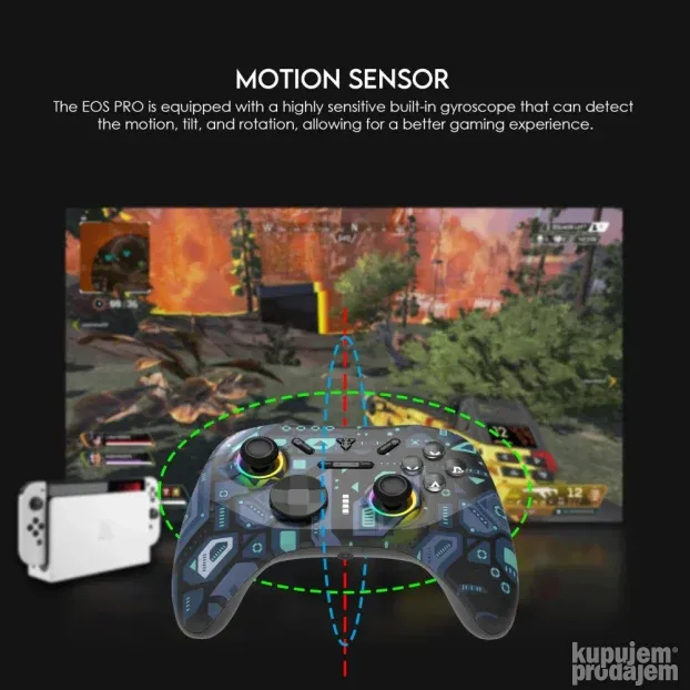 Joypad wireless Fantech WGP15 EOS PRO multiplatform RGB plav
