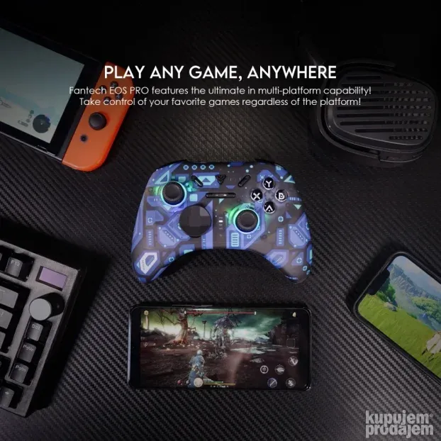 Joypad wireless Fantech WGP15 EOS PRO multiplatform RGB plav