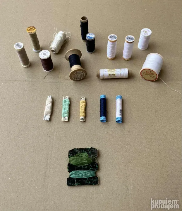 KONCI za ŠIVENJE - Svileni, Pamučni i Polyester, 19 kom.