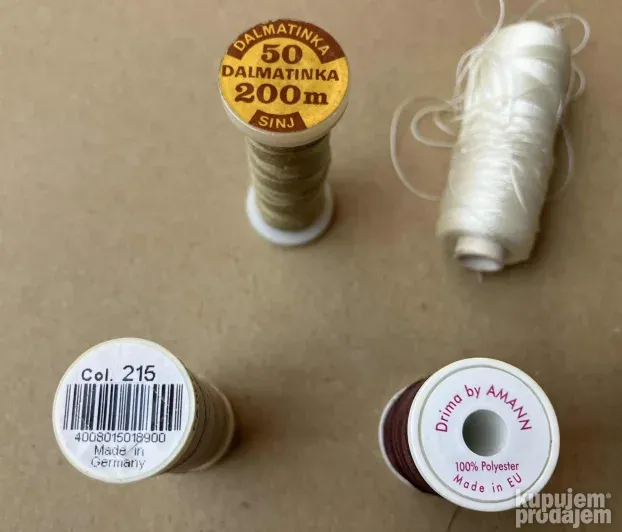 KONCI za ŠIVENJE - Svileni, Pamučni i Polyester, 19 kom.