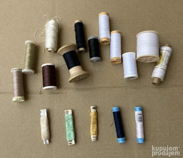 KONCI za ŠIVENJE - Svileni, Pamučni i Polyester, 19 kom.