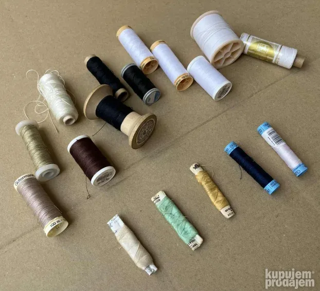 KONCI za ŠIVENJE - Svileni, Pamučni i Polyester, 19 kom.