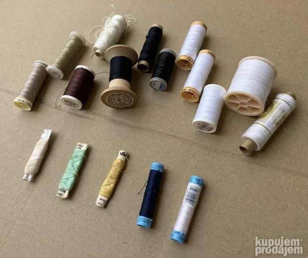 KONCI za ŠIVENJE - Svileni, Pamučni i Polyester, 19 kom.