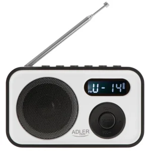 ADLER AD 1906 PPL AM/FM Table Radio white black