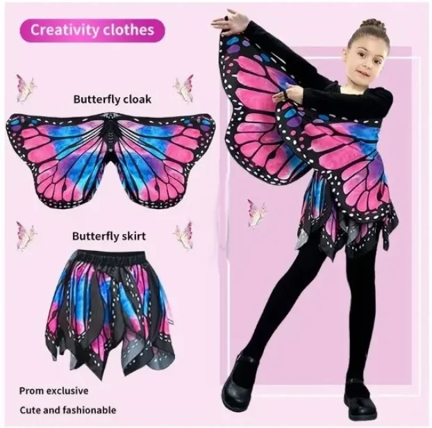 LEPTIR krila + suknja 2u1 - vila kostim za decu set broj 2
