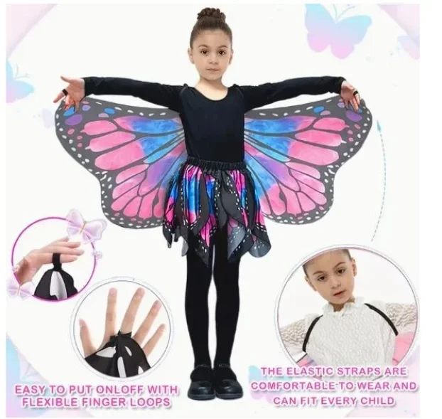 LEPTIR krila + suknja 2u1 - vila kostim za decu set broj 2