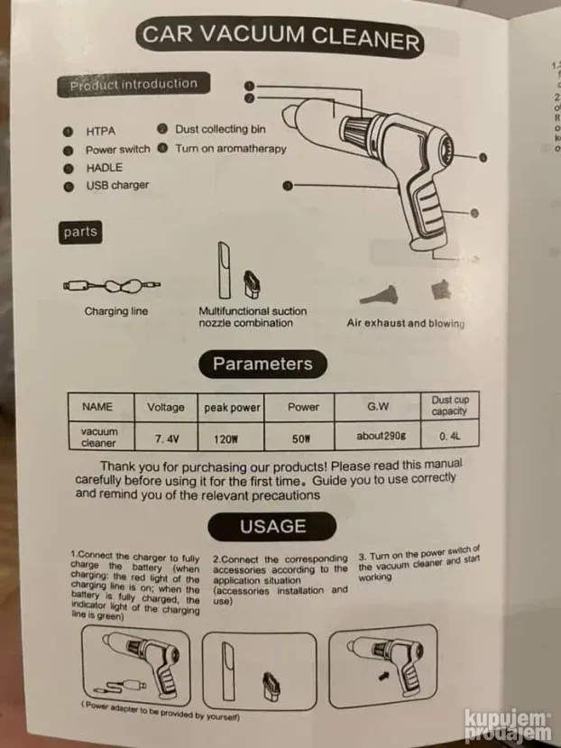 Ručni usisivač  - vacuum cleaner  - novo