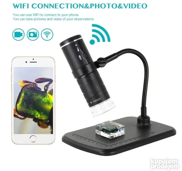 wifi digitalni mikroskop HD1080P 1000X USB/NOVO