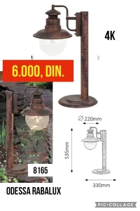 Stubni fenjer Odessa e27 Rabalux