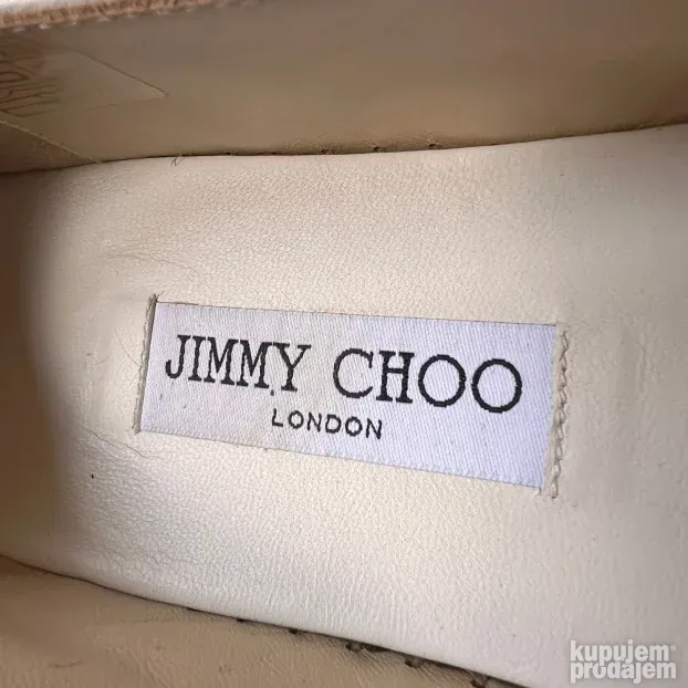JIMMY CHOO ORIGINAL NOVE krem kozne mokasine 40