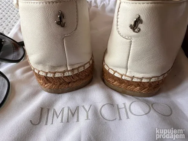 JIMMY CHOO ORIGINAL NOVE krem kozne mokasine 40