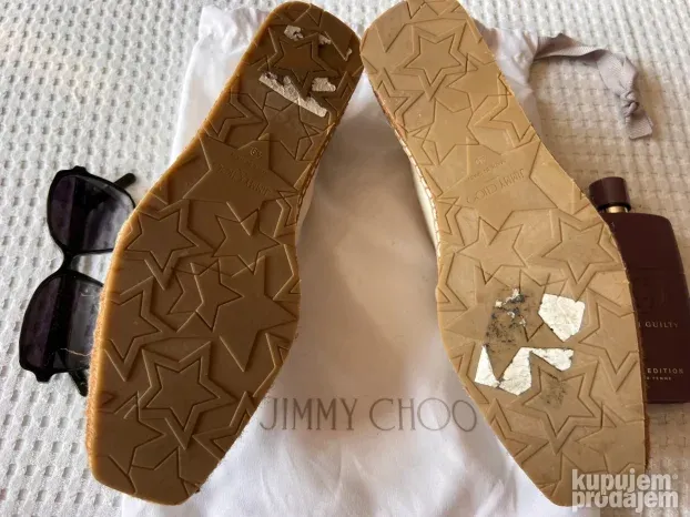 JIMMY CHOO ORIGINAL NOVE krem kozne mokasine 40