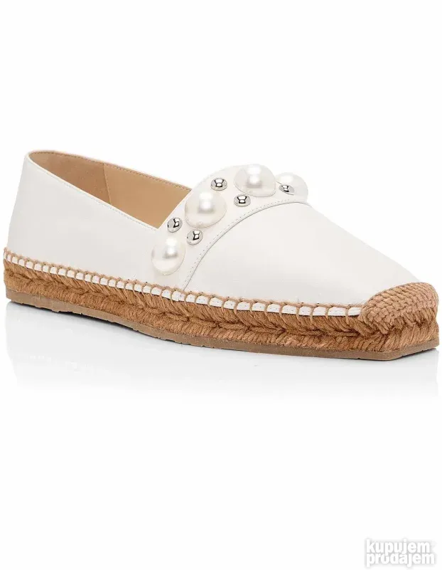 JIMMY CHOO ORIGINAL NOVE krem kozne mokasine 40