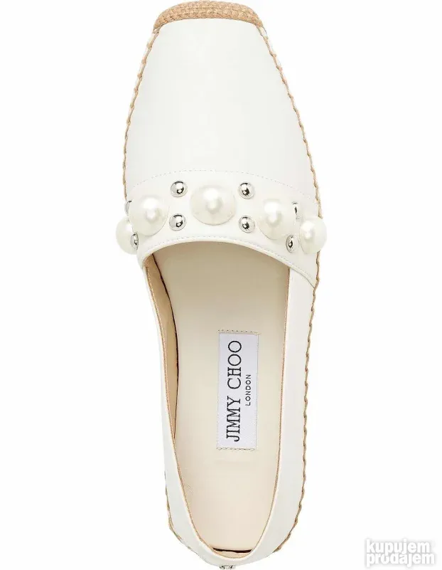 JIMMY CHOO ORIGINAL NOVE krem kozne mokasine 40