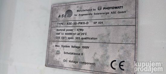 solarni panel ase ase-50-pwx-d 47w.vise komada