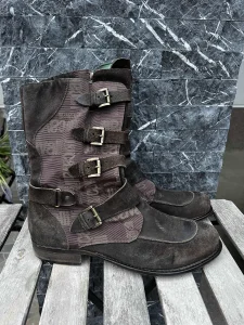 JUST CAVALLI Muske kozne cizme ORIGINAL Vel 43 Biker Braon