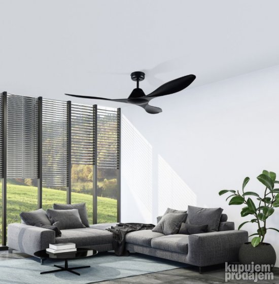 Plafonski Ventilator Sa Daljinskim 50Hz Crni - Eglo