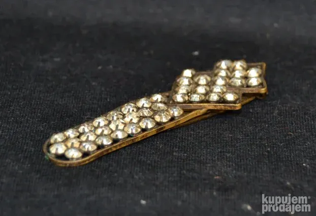 Antikvarna kopča šnala za maramu ešarpu sa cirkonima