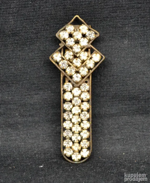Antikvarna kopča šnala za maramu ešarpu sa cirkonima