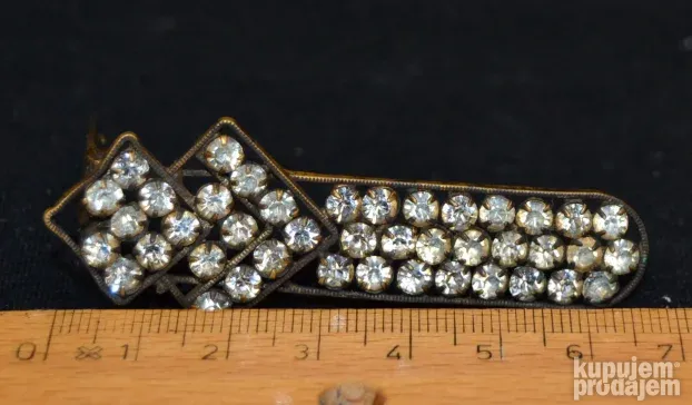 Antikvarna kopča šnala za maramu ešarpu sa cirkonima