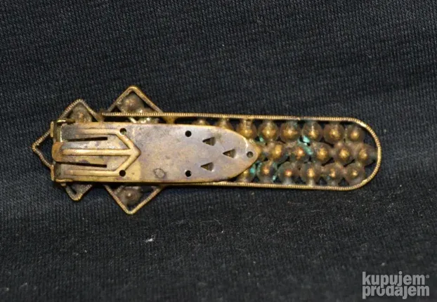 Antikvarna kopča šnala za maramu ešarpu sa cirkonima