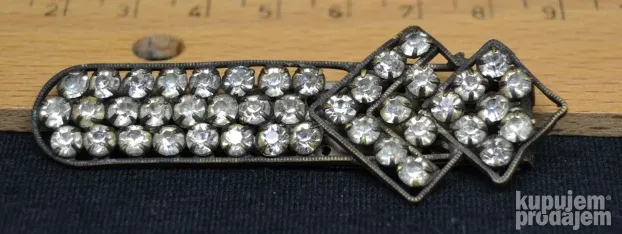 Antikvarna kopča šnala za maramu ešarpu sa cirkonima