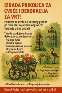 Izrada prikolica za Cvece i raznih ukrasa za Dvoriste i Vrt