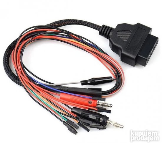 Kabl OBD2 F - 2xBanana + 8xDuPont + krokodil, 0.25m