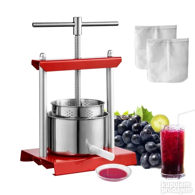 VEVOR ručna presa za voće i vino, kapaciteta 2 litra - KupujemProdajem