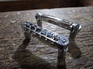 No.2 LP Style Chrome Stop Bar Tailpiece & Bridge Set-ZAMENA