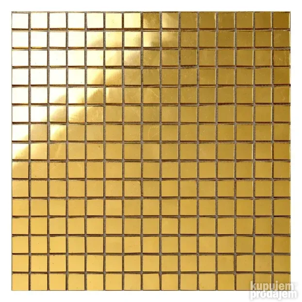 Mozaik za bazene na mrežici GOLD MIRROR-20x20 Nero