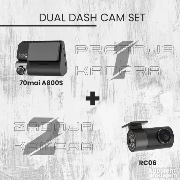 70MAI A800S-1+RC06 DASH kamera za kola, SET prednja+zadnja!