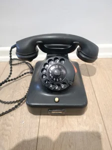 Siemens Bakelitni Stari Vintage Telefon Crni