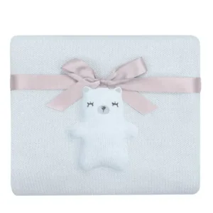 Kikka Boo Pleteno baby ćebence Bear plavo KKB11051