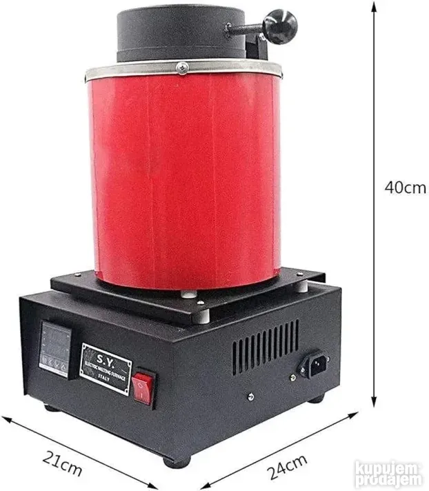 Elektricna pec za topljenje sa grafitnim loncem 3kg