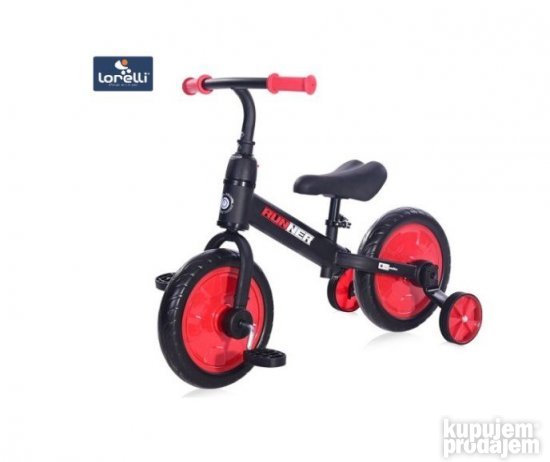 Balance bike runner 2u1 black&red 10410030008